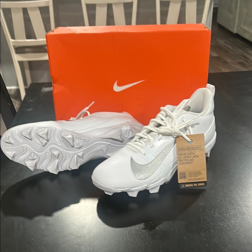 Nike Pristine White Football Cleats. Men’s size 13